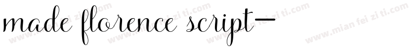 made florence script字体转换